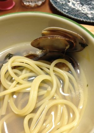 つけスパゲティ和風ボンゴレ青シソ風味-レシピのメイン写真