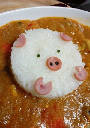 型抜きなし！簡単かわいいブタキャラ弁♪-レシピのメイン写真