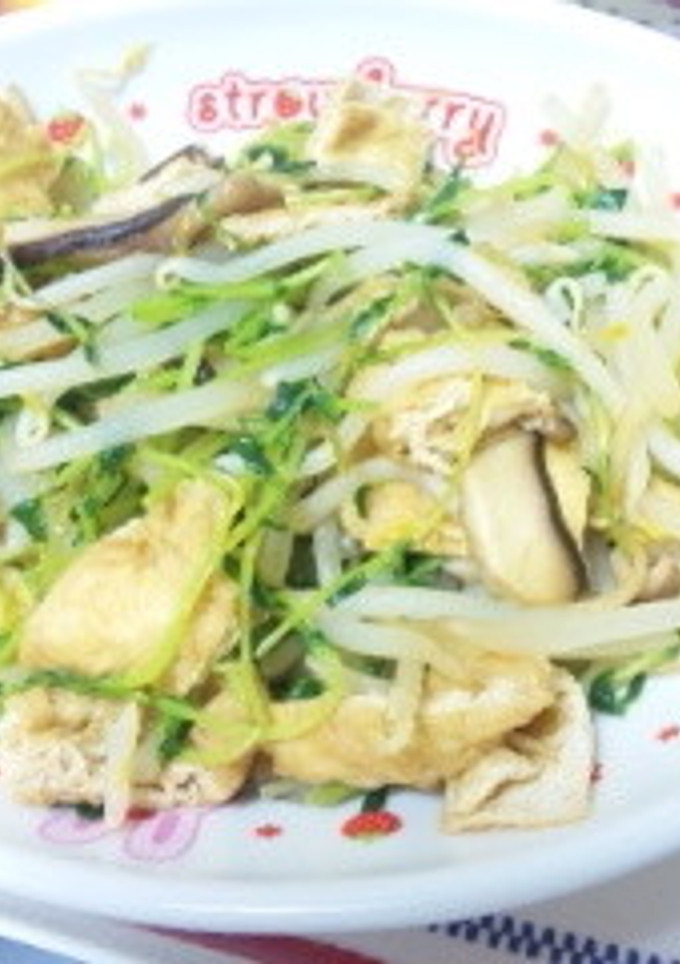 豆苗ともやしの油揚げ炒め☆-レシピのメイン写真