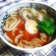 こってり食べる( ノ゚Д゚)坦々うどん!