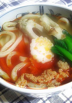 こってり食べる( ノ゚Д゚)坦々うどん!-レシピのメイン写真