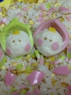 伊達巻とピンクかまぼこだけ!ひな祭り寿司-レシピのメイン写真