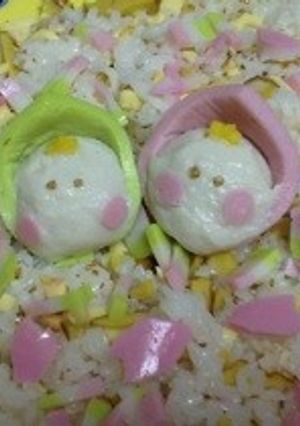 伊達巻とピンクかまぼこだけ！ひな祭り寿司-レシピのメイン写真