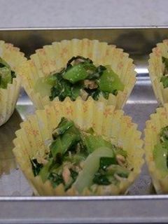 冷凍保存お弁当★チンゲン菜とツナ炒め-レシピのメイン写真