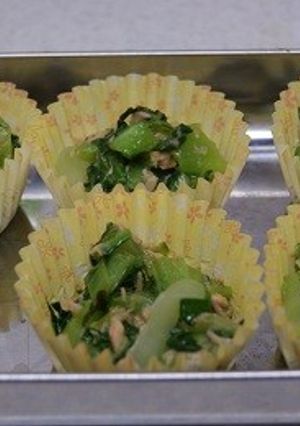 冷凍保存お弁当★チンゲン菜とツナ炒め-レシピのメイン写真