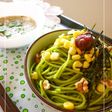 茶の香り❀ お箸で食べるつけパスタ。