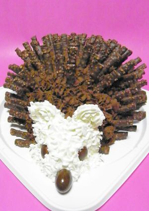 3D立体＊チョコのハリネズミ ケーキ♪-レシピのメイン写真