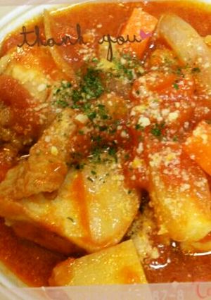 簡単!鶏肉のトマト缶煮-レシピのメイン写真