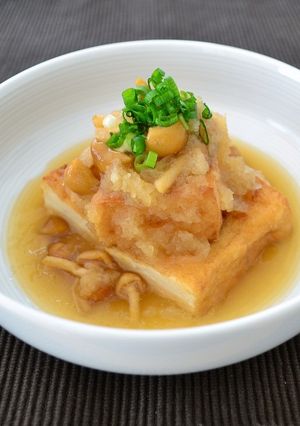 焼き厚揚げに温なめこおろし-レシピのメイン写真