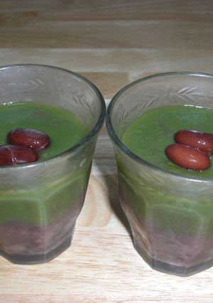 抹茶くずと小豆のひんやりおやつ♪-レシピのメイン写真