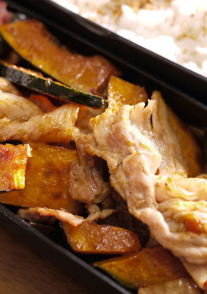簡単！お弁当に。豚肉かぼちゃ炒め-レシピのメイン写真