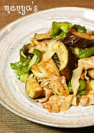 なすと豚肉のゴマ味噌炒め-レシピのメイン写真