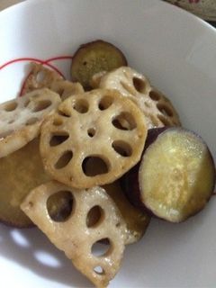 さつまいもとレンコンのキンピラ-レシピのメイン写真