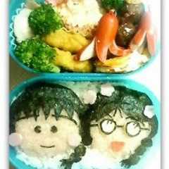【ちびまるこちゃん＆たまちゃんキャラ弁】-レシピのメイン写真