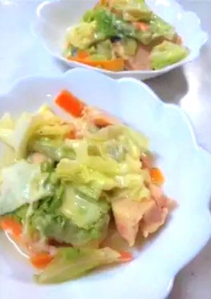 塩鮭のチーズキャベツ蒸し-レシピのメイン写真