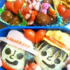 【ルフィ＆エース　キャラ弁】-レシピのメイン写真