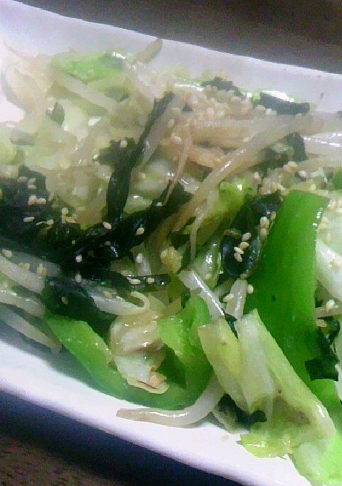 三陸わかめの塩野菜炒め-レシピのメイン写真
