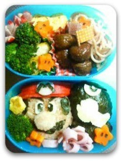 【スーパーマリオ&キラー キャラ弁】-レシピのメイン写真