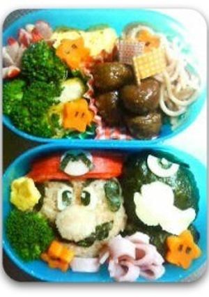 【スーパーマリオ＆キラー　キャラ弁】-レシピのメイン写真