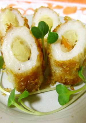 竹輪のポテサラ射込みパン粉焼き✿柚子胡椒-レシピのメイン写真