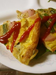お魚ソーセージ簡単オープンオムレツ☆朝食-レシピのメイン写真