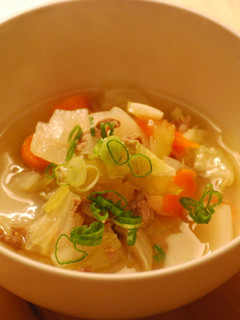薄切り牛肉と野菜のスープ-レシピのメイン写真