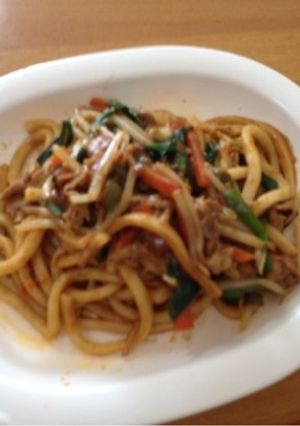 B級グルメ焼き味噌うどん-レシピのメイン写真