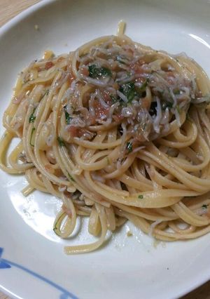 梅じゃこ和風ﾍﾟﾍﾟﾛﾝ-レシピのメイン写真