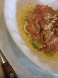 ちょちょいと簡単トマトパスタ♪-レシピのメイン写真