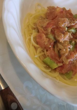 ちょちょいと簡単トマトパスタ♪-レシピのメイン写真