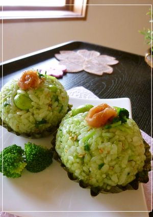 お茶漬け風　梅ワサビおにぎり-レシピのメイン写真