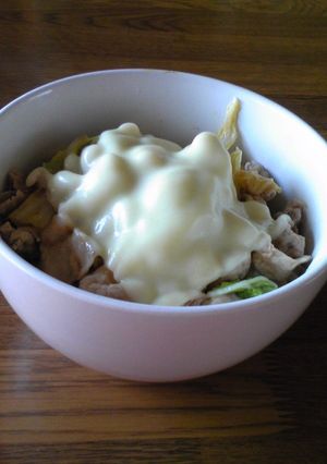 豚キムチチーズ丼-レシピのメイン写真