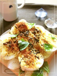 新じゃがと茹で卵と塩昆布のカレートースト-レシピのメイン写真