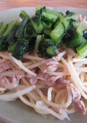ツナと野沢菜パスタ＊-レシピのメイン写真
