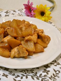 豚の角煮♡リメイク♡大根と鶏肉の炒め煮-レシピのメイン写真