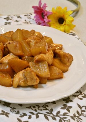 豚の角煮♡リメイク♡大根と鶏肉の炒め煮-レシピのメイン写真
