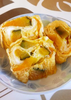 南瓜の煮物をリメイク★かぼちゃの玉子焼き-レシピのメイン写真