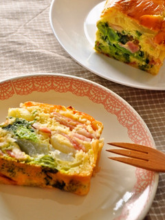 菜の花とベーコンのケークサレ-レシピのメイン写真
