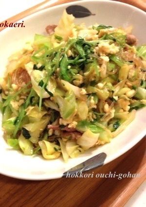 豆苗と春雨の炒め物-レシピのメイン写真