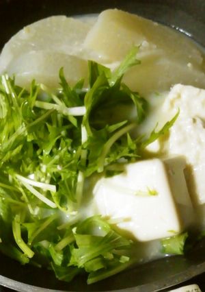 酒粕と白味噌の大根水菜小鍋仕立て-レシピのメイン写真