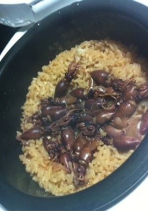 簡単！ホタルイカで炊き込みご飯！-レシピのメイン写真