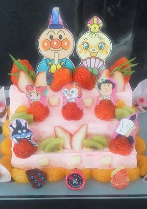 ロールケーキ★アンパンマンひな祭りケーキ-レシピのメイン写真