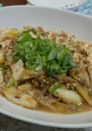 さんま缶と長葱、豆腐のさっぱりおろし煮-レシピのメイン写真