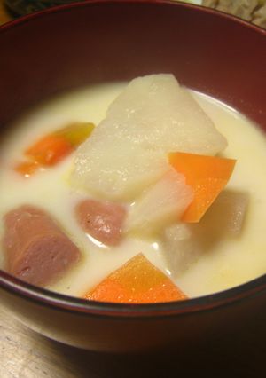 かぶとにんじん牛乳スープ-レシピのメイン写真