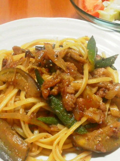 なすとシメジとオクラの和風味噌パスタ☆-レシピのメイン写真