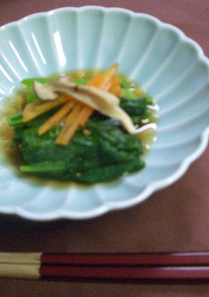4分で♪料亭風 青菜の煮浸し〜七味の香り-レシピのメイン写真