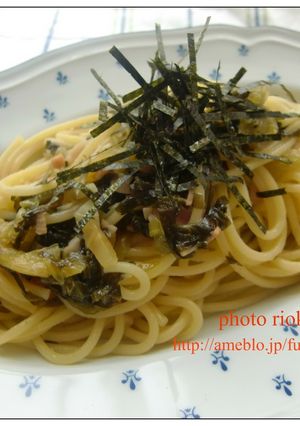 *広島菜とベーコンの和風パスタ*-レシピのメイン写真
