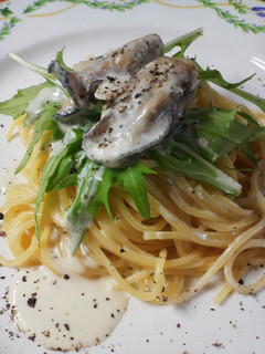 牡蠣と水菜のクリームパスタ!-レシピのメイン写真