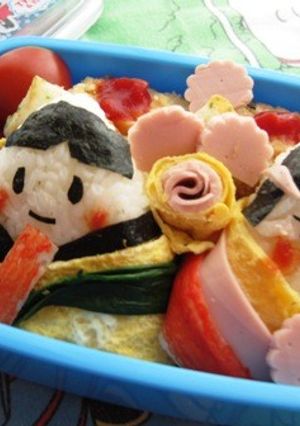 ひな祭りのお弁当（キャラ弁）-レシピのメイン写真
