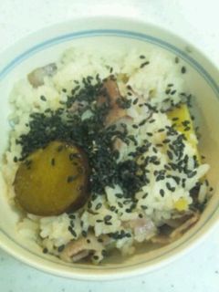 さつま芋とベーコンの炊き込みご飯-レシピのメイン写真